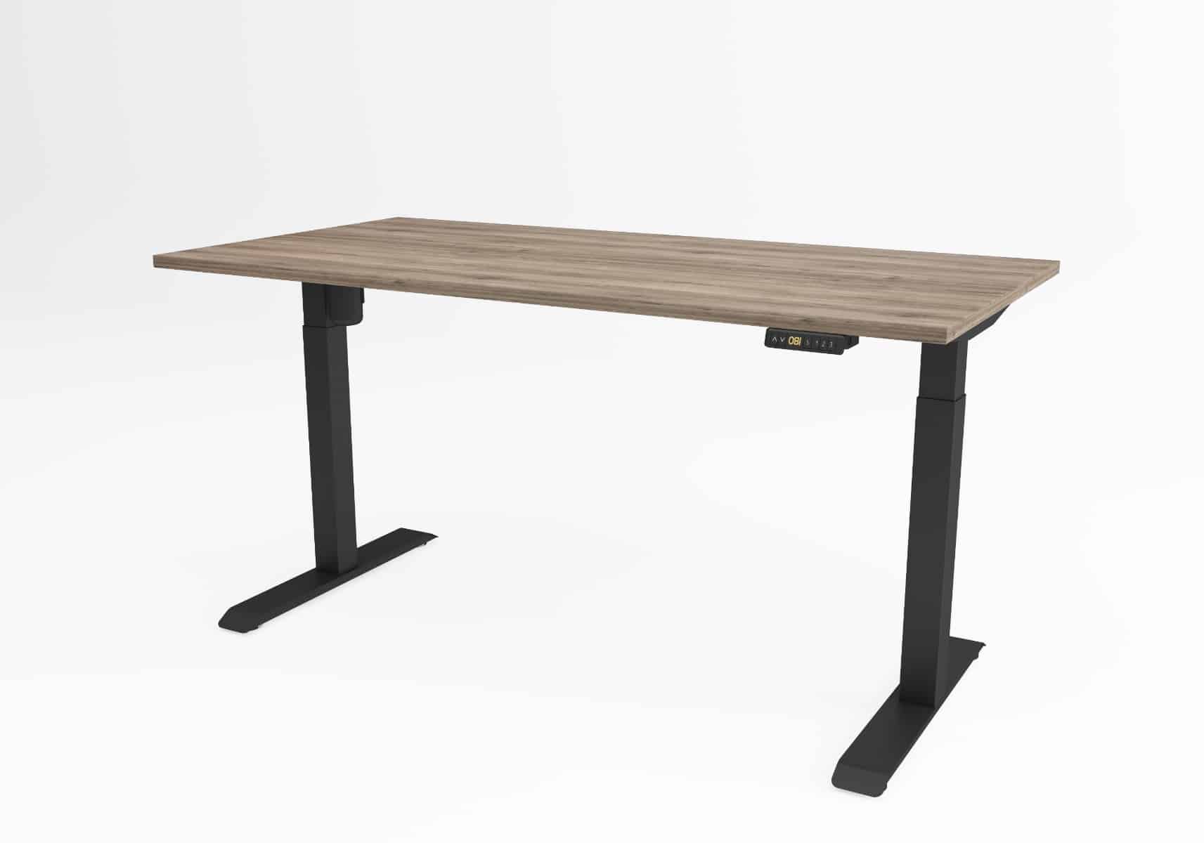 Ergolux podizni stol s jednom platformom u crnoj boji.